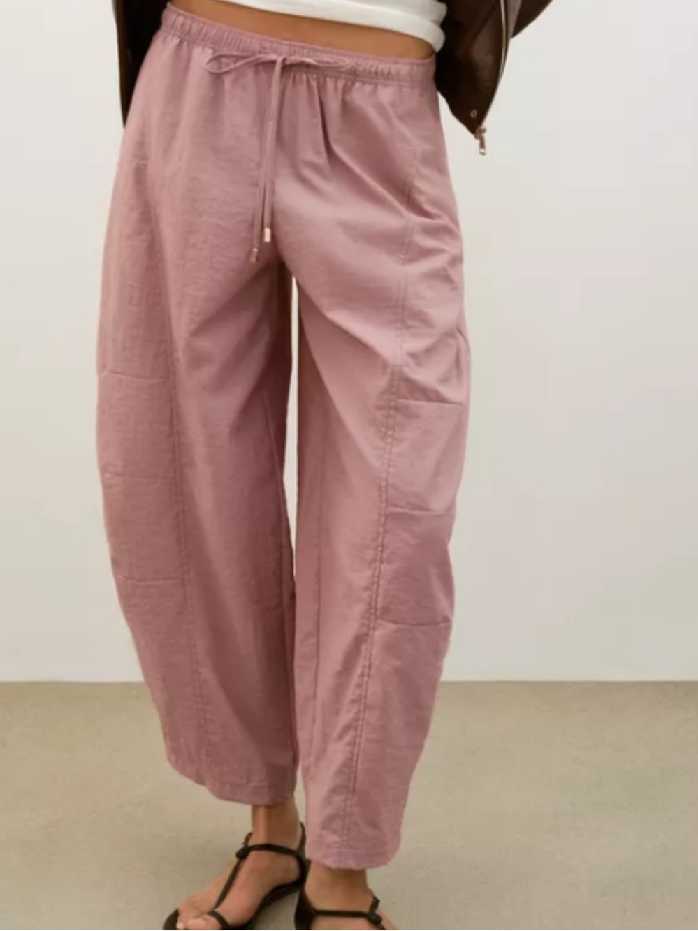 Zara Barel Pants in Dusty Rose - Picture 2 of 9